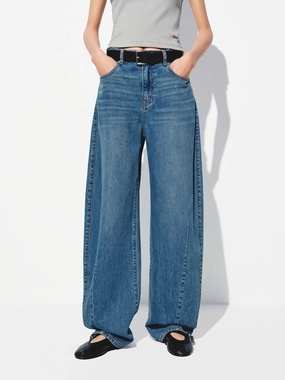 Lifestyle Choice Cotton Blend Barrel Leg Jeans
