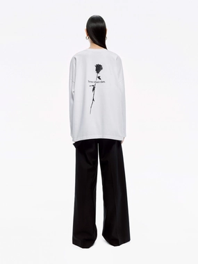 Drop Shoulder Rose T-shirt Edgy