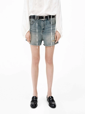 Cozy Touch Non Irritating Seams Distressed Cotton Shorts