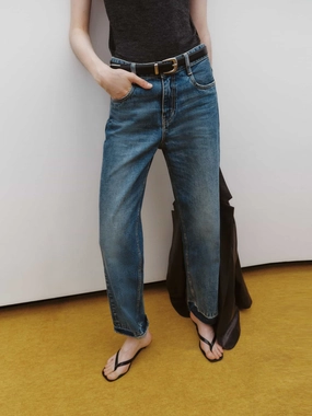 Spring Mood Smooth Work Meeting Easy Pair Straight Raw Hem Ankle Jeans