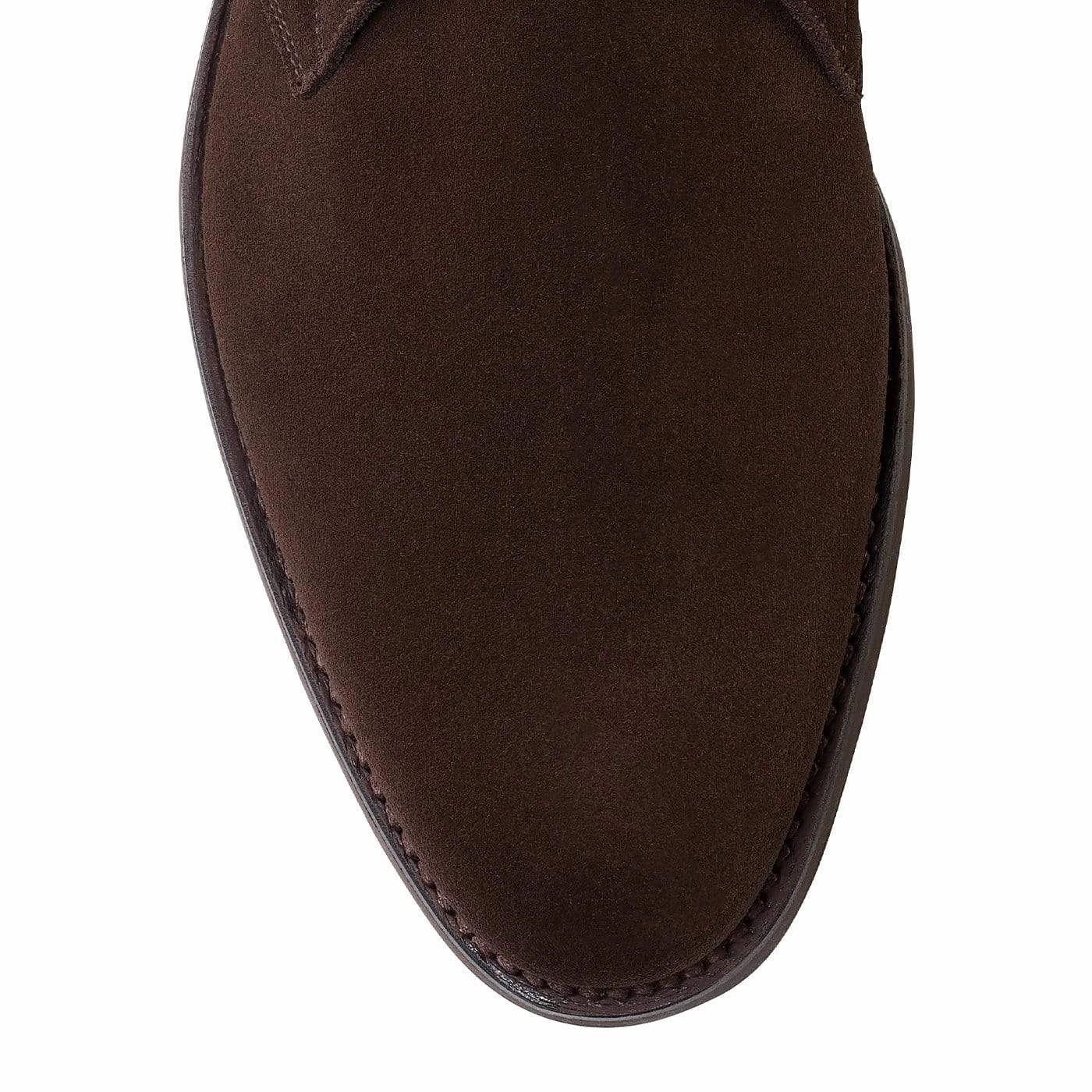 Upton Dark Oak Suede Slip Resistant Rural Traveler Sturdy Frame