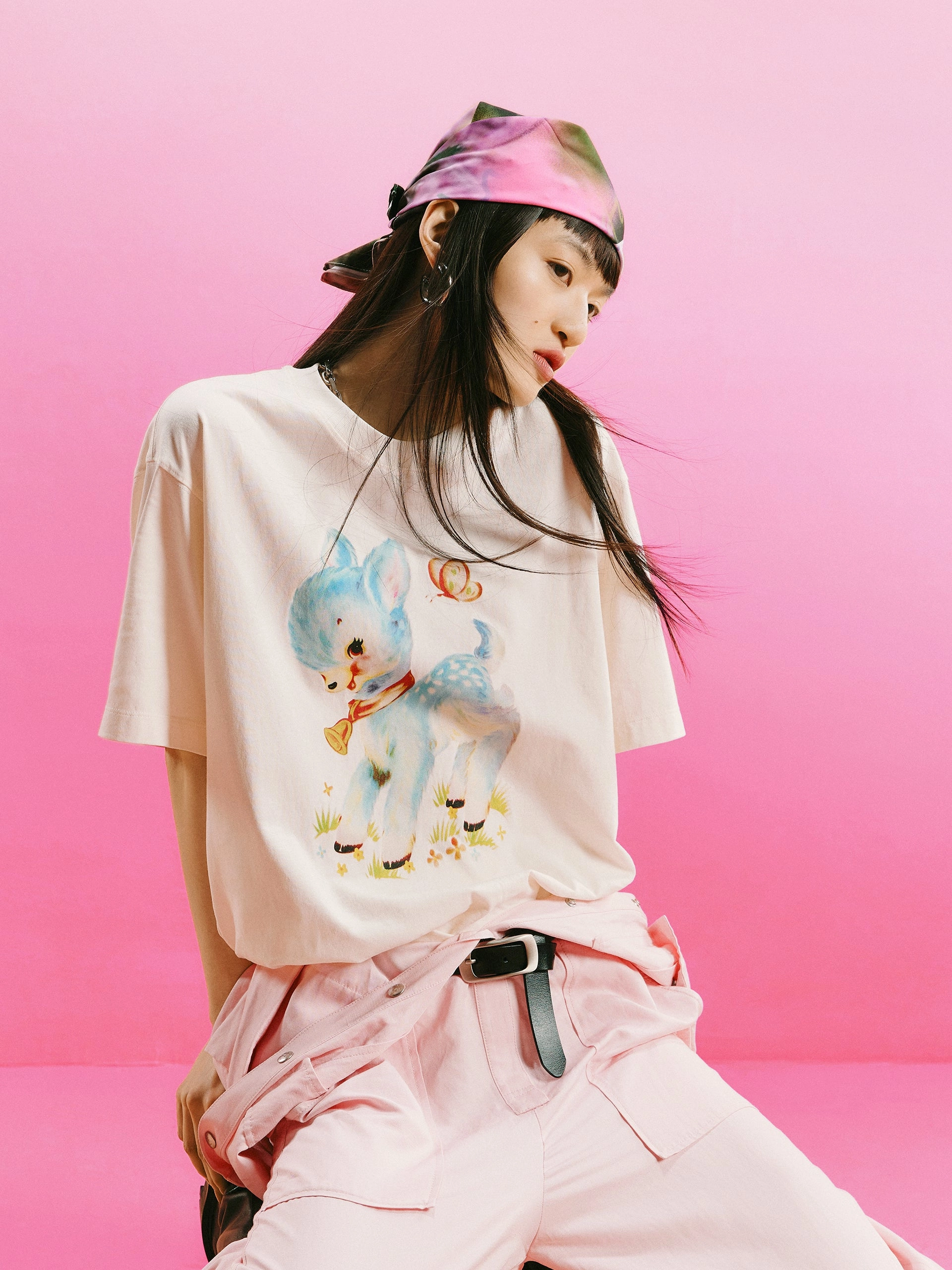 HOT SALE Cartoon Print Cotton T-shirt MultiPly Fabric