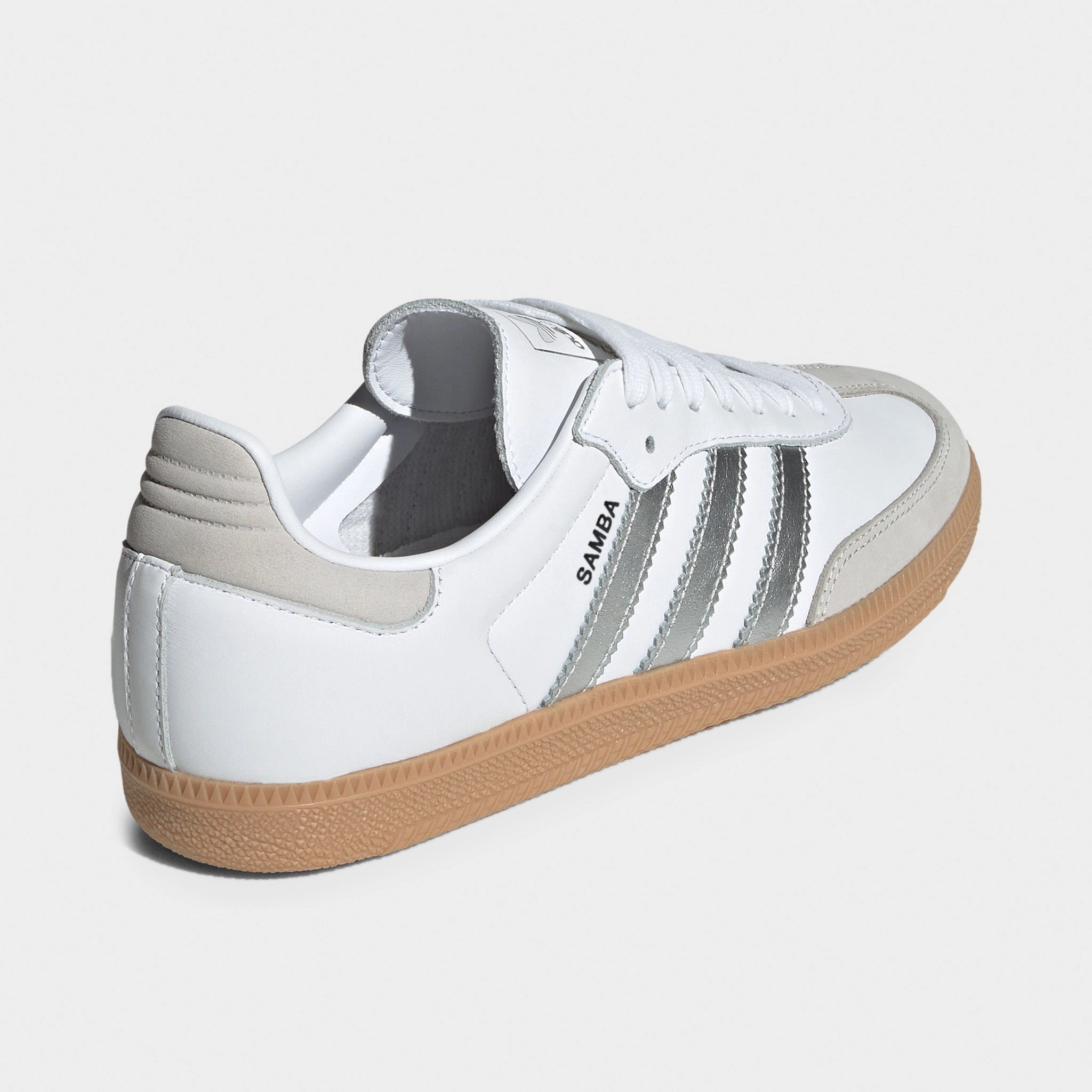 Vegan Leather Alternatives adidas Women's Samba OG White / Silver Metallic - Grey