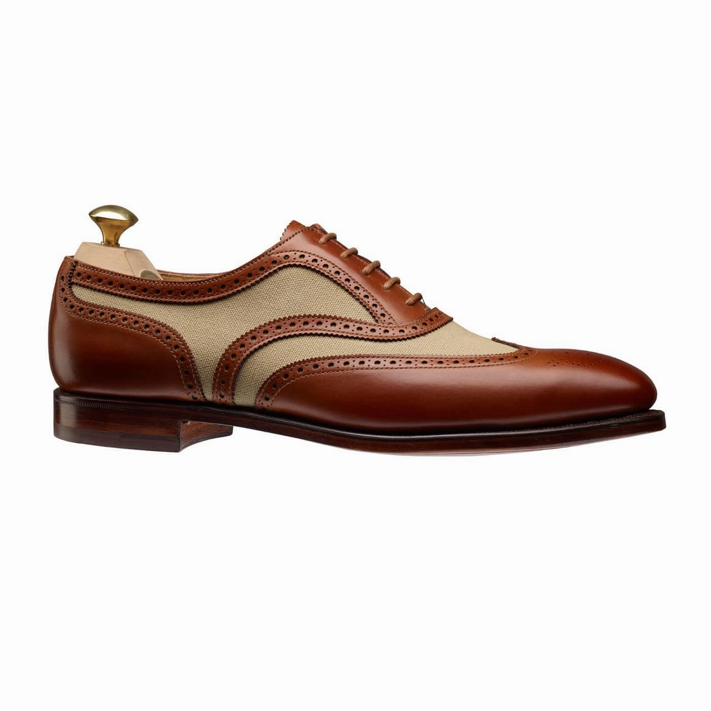 Gerrard 4 Mahogany Calf & Stone Canvas Quiet Fashion