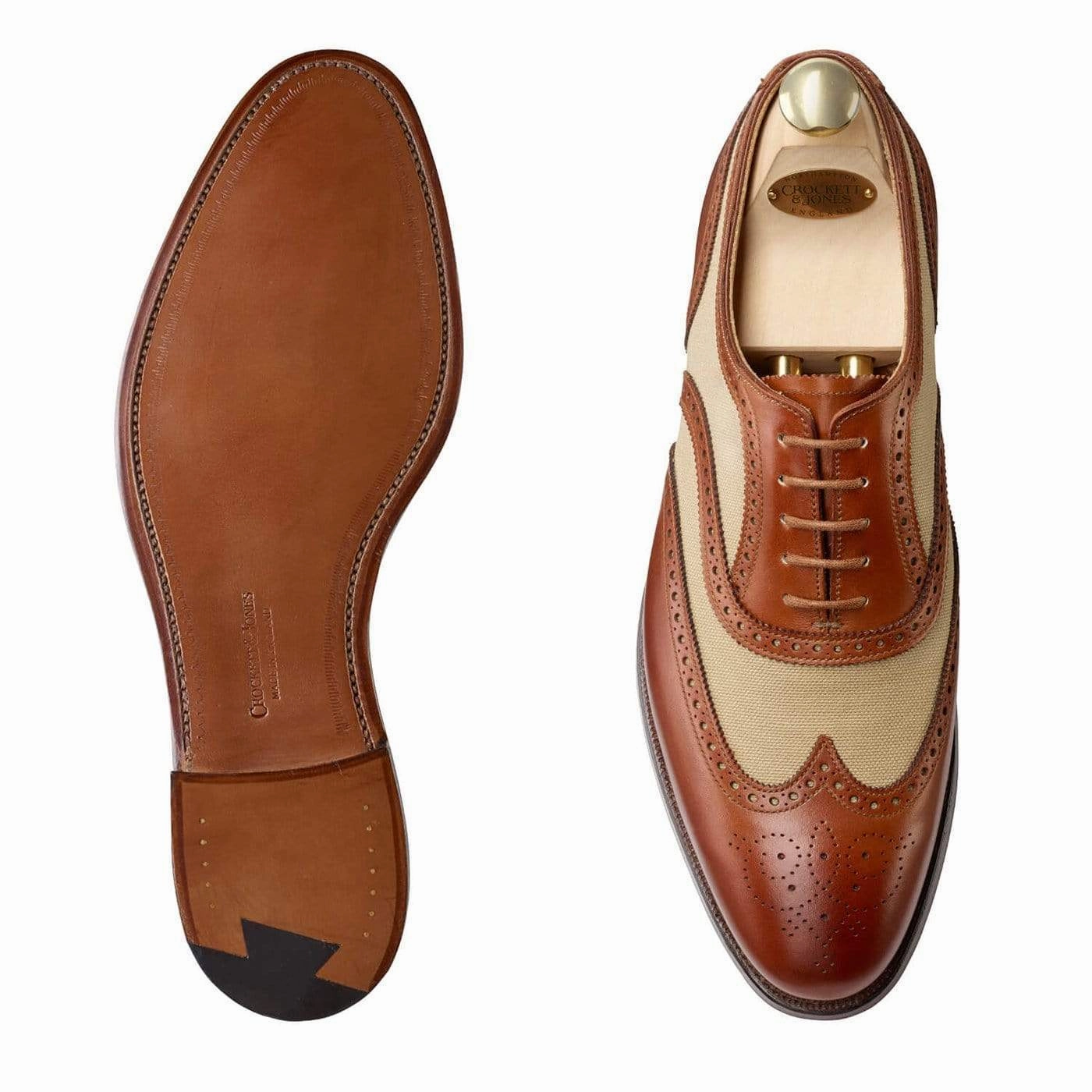 Gerrard 4 Mahogany Calf & Stone Canvas Men??s Formal