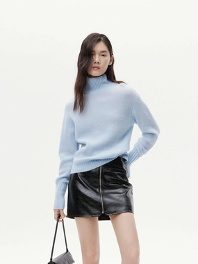 Brushed Interior Winter Layer Loose Fit Turtleneck Sweater