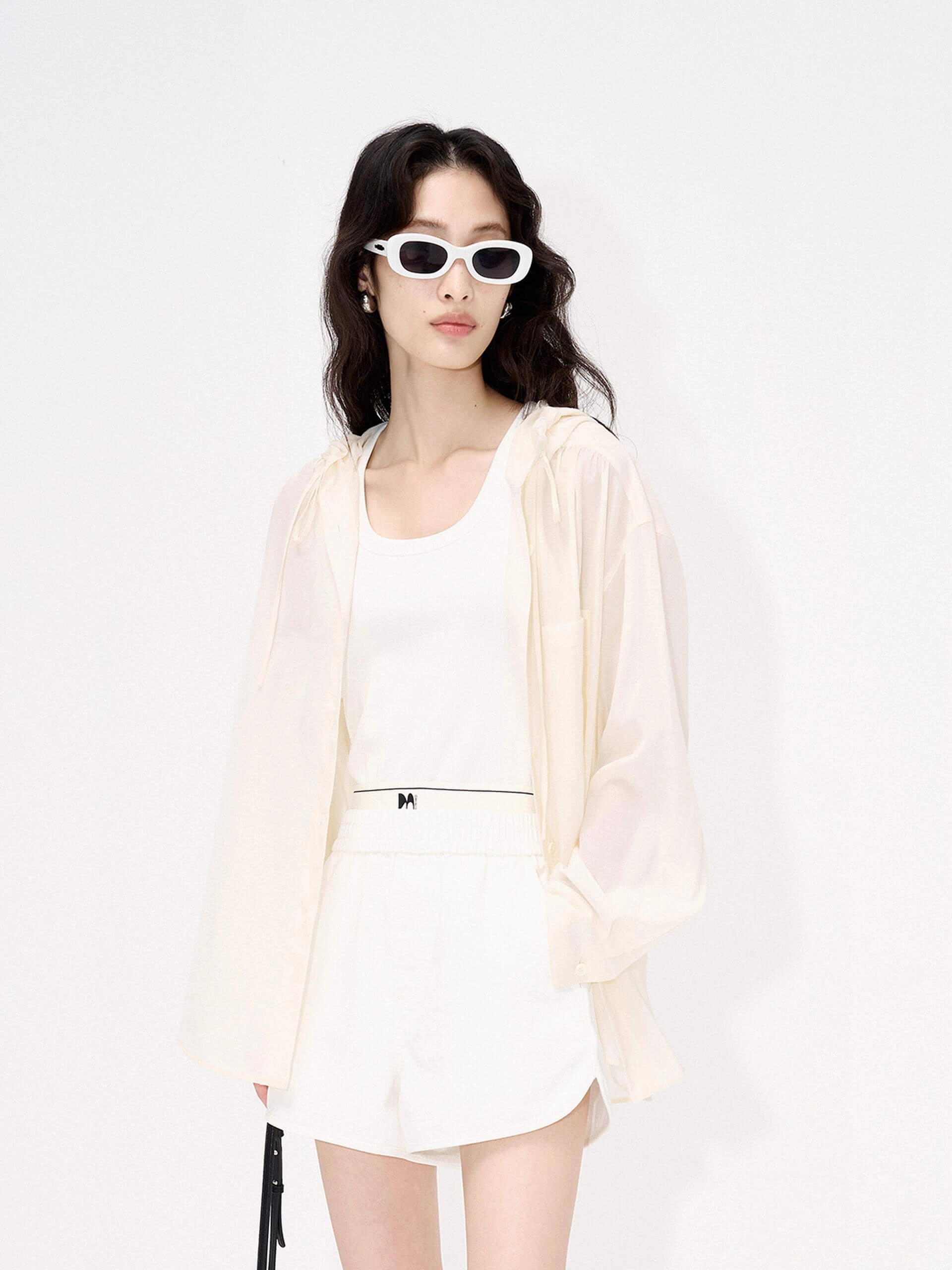 BondedShoulder Hooded Relaxed Fit Shirt