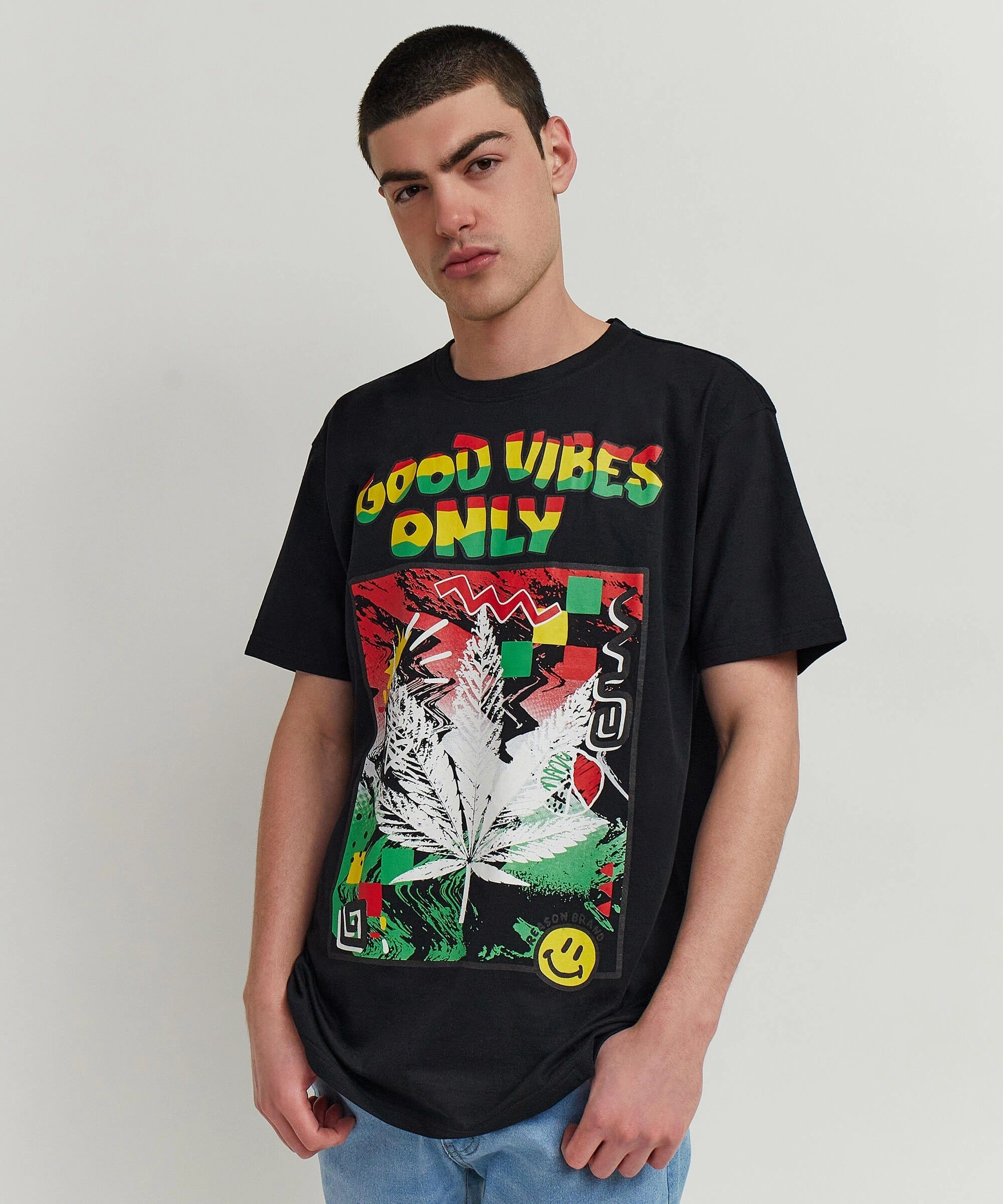 Good Vibes Only Short Sleeve Tee - Black Tagless Comfort ThermalRegulating