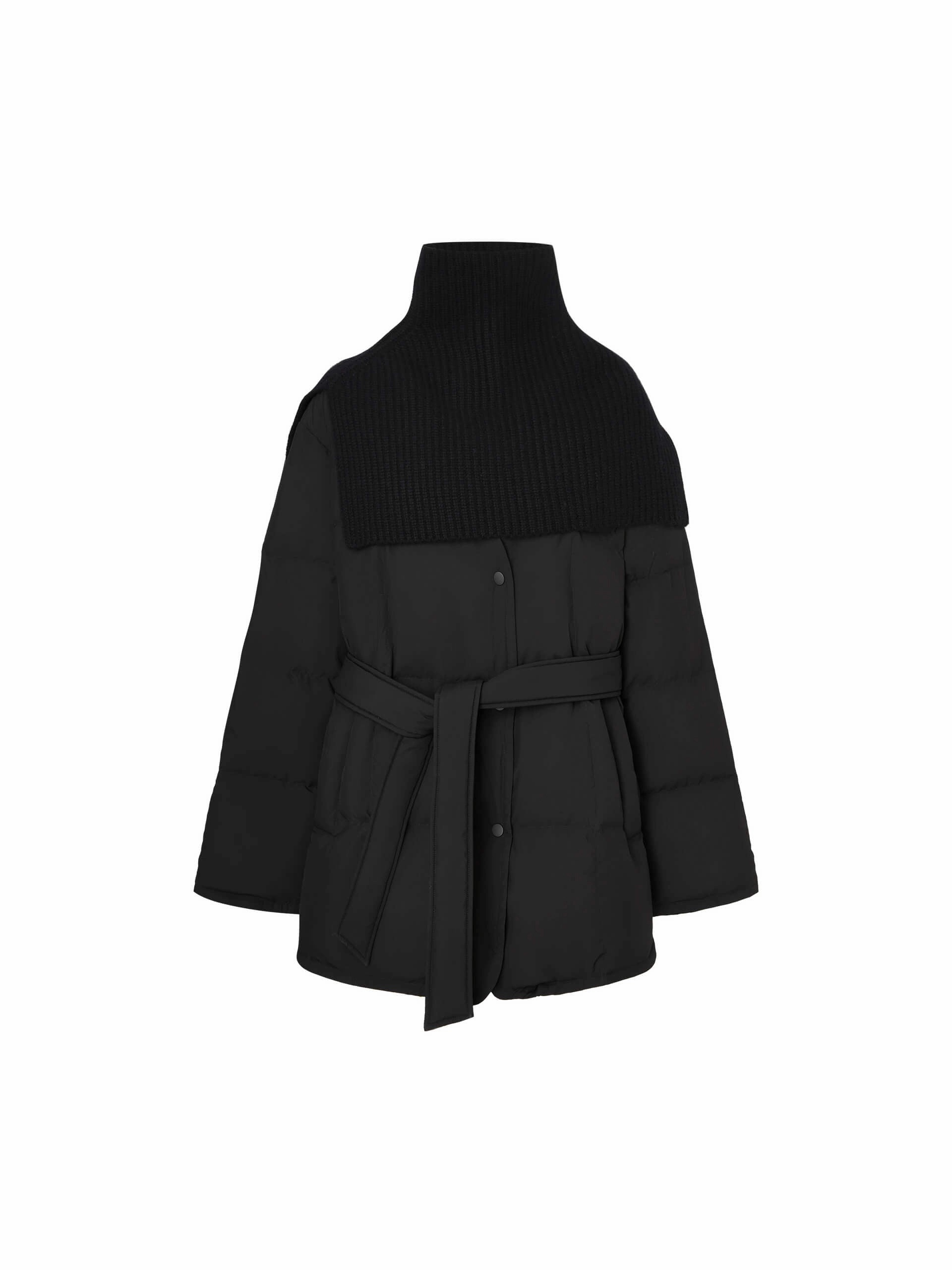 Rugged Daily Style V-neck Down Jacket with Shawl
