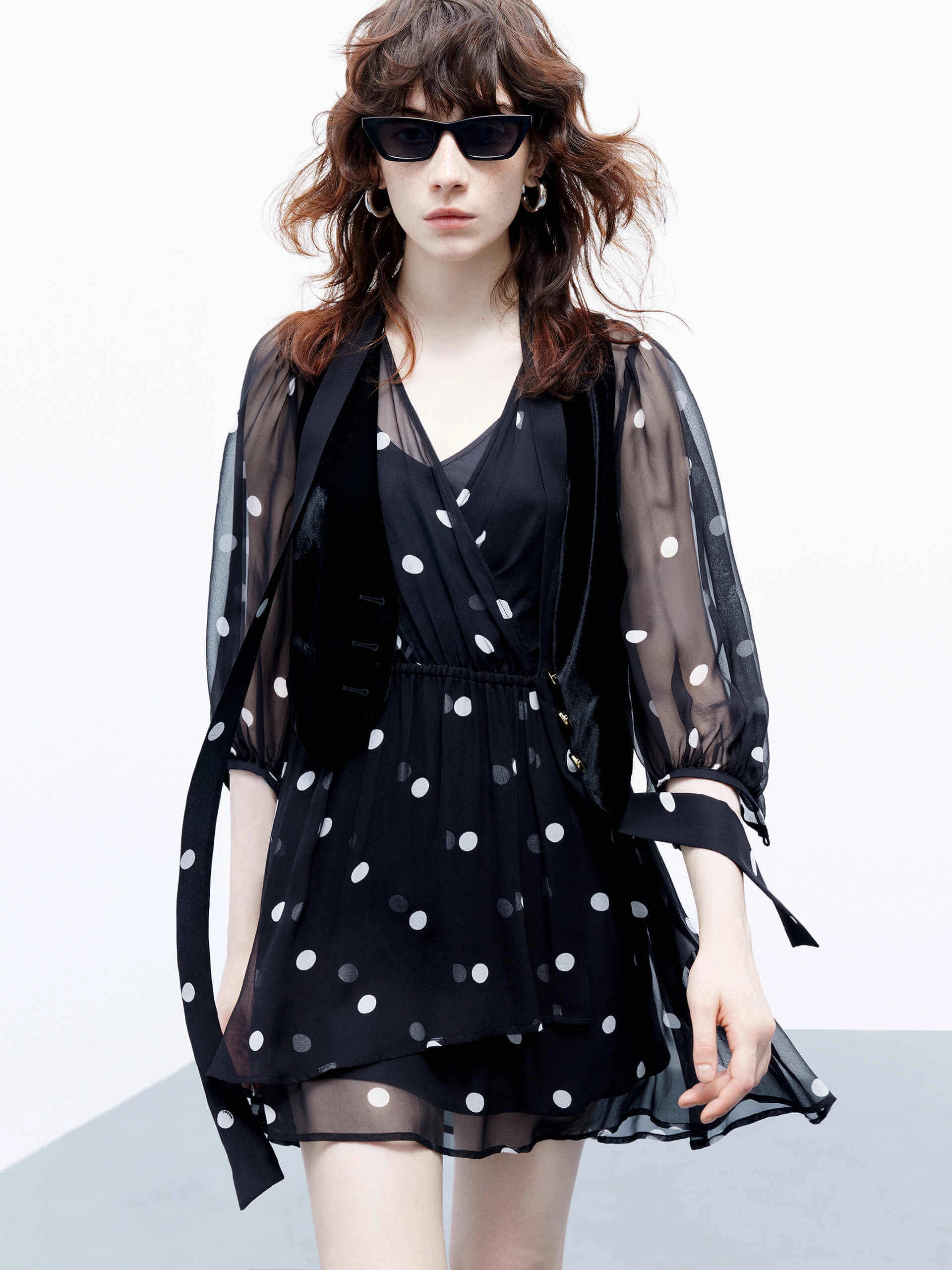 V-Neck Flowy Mini Dress Free Step