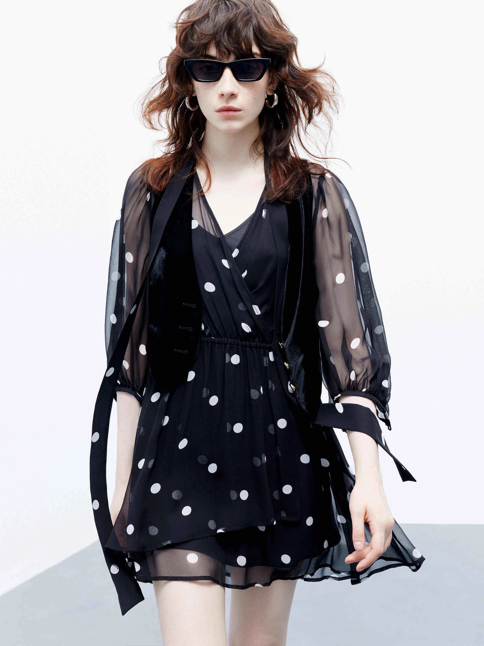 Family Vibe V-Neck Flowy Mini Dress