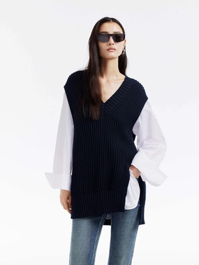 EasyCareMaterial V-neck Set Sweater