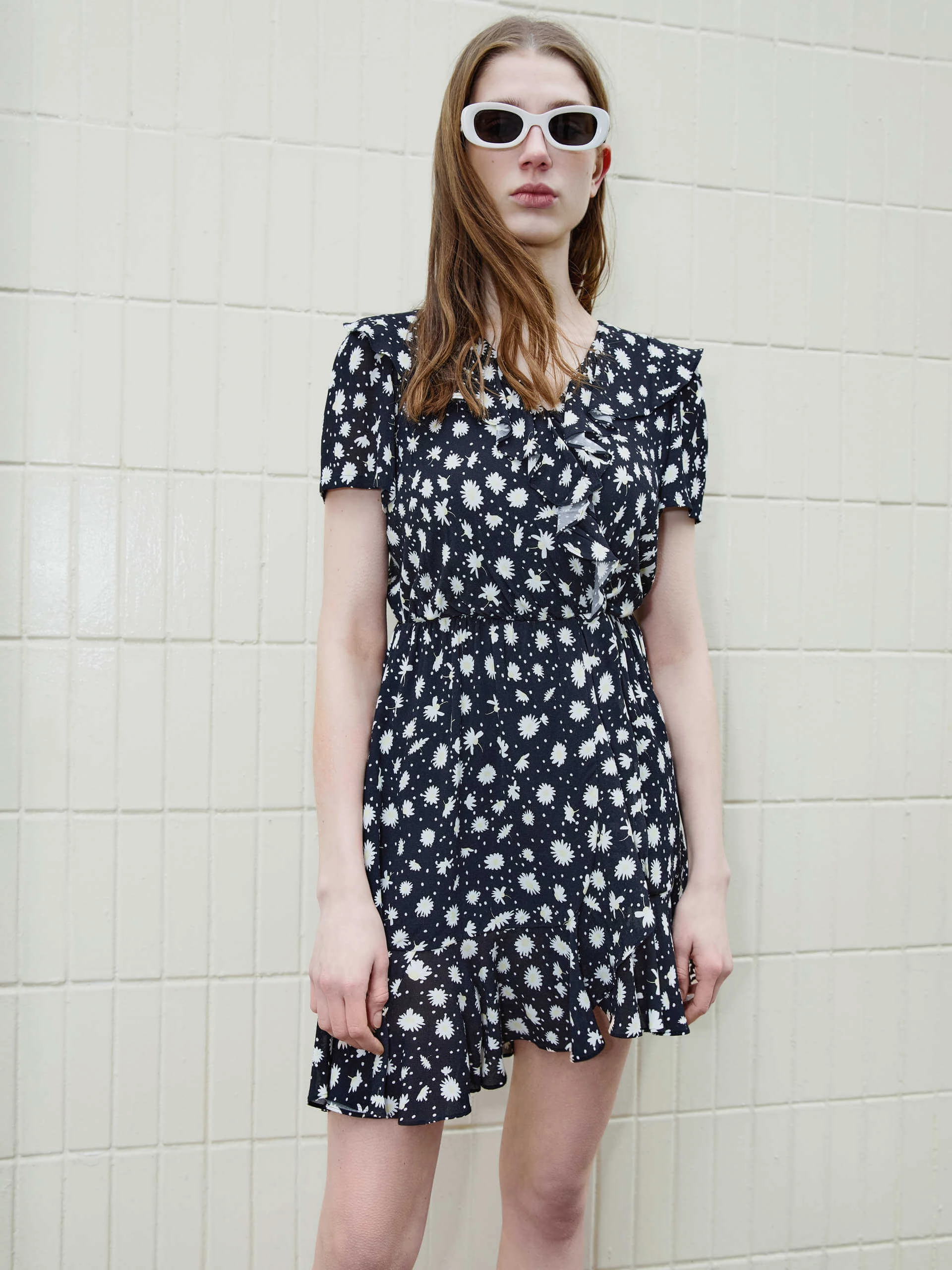 V Neckline Wrap Dress Day Romance Perfect Layer