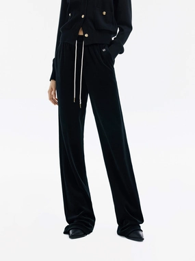 Velvet Texture Elasticated Pants Modern Layer