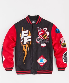 Fast & Furious Control the Drift Varsity Jacket - Black Noise Free Material