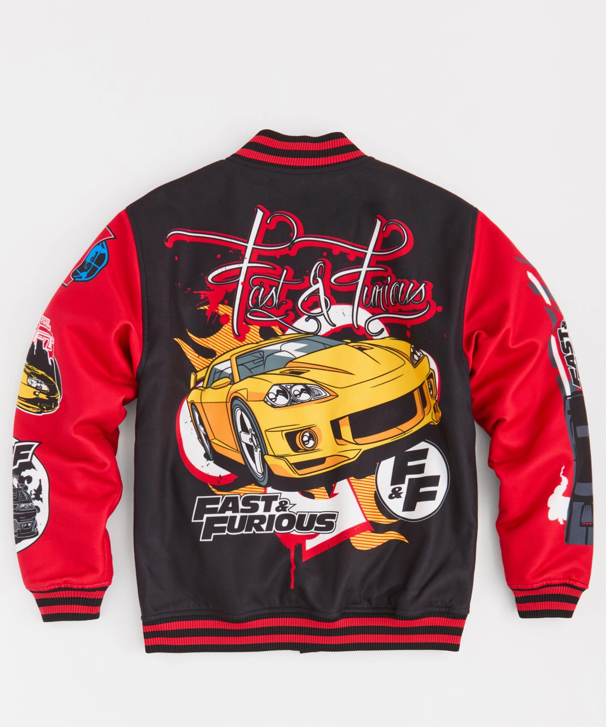 Fast & Furious Control the Drift Varsity Jacket - Black Temperature Regulating Anti Slip Cuffs