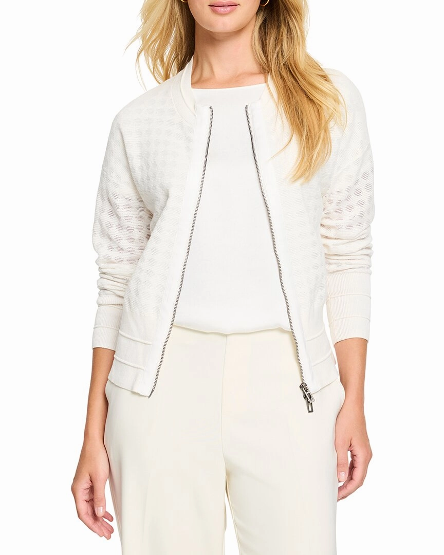 NIC ZOE Sheer Stitch Cardigan Functional Style Elegant Knit