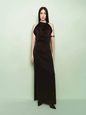 Natural Fit Comfort and Elegance Open Back Maxi Dress