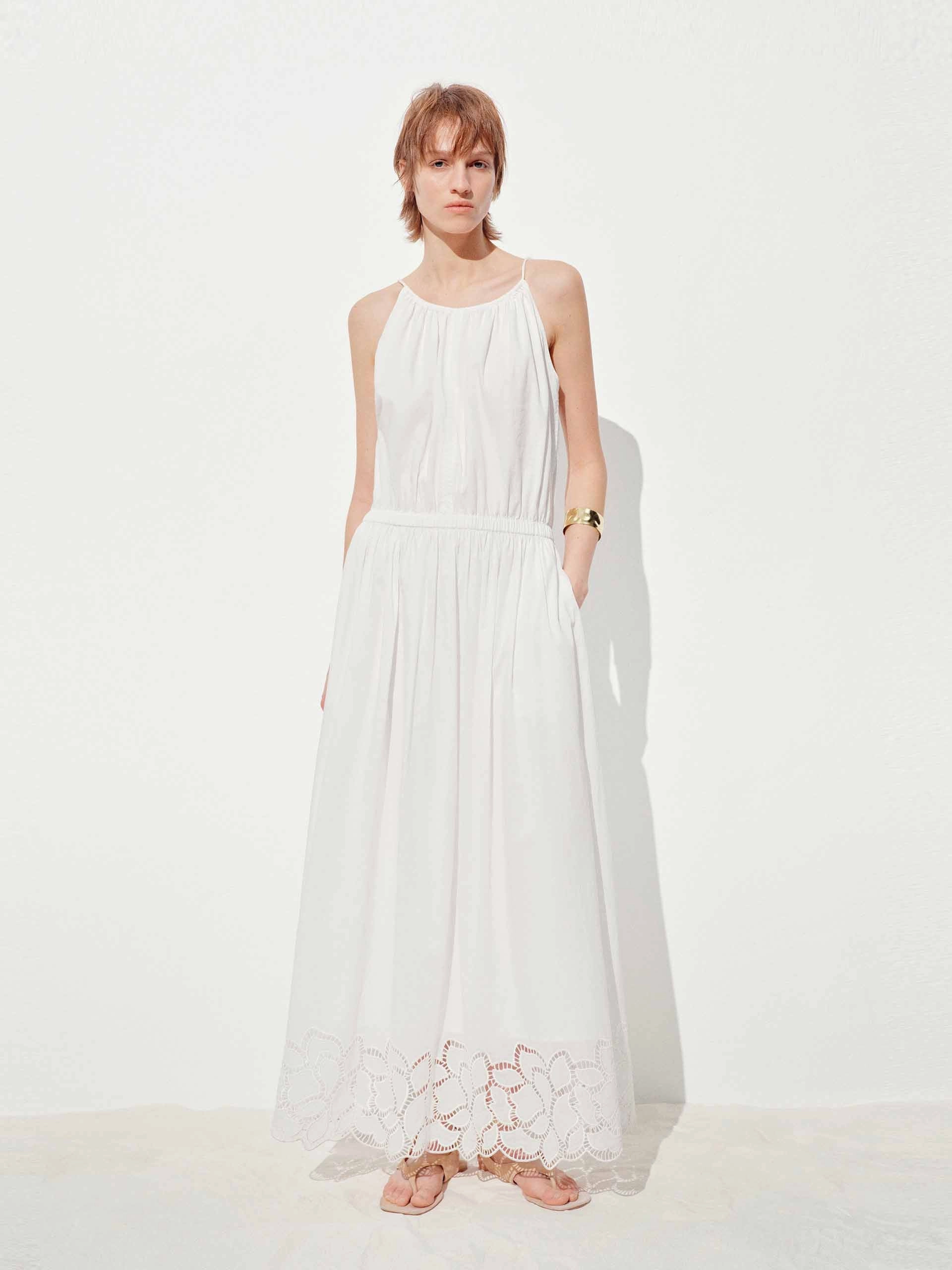 Comfy Cotton White Dress Classic Appeal