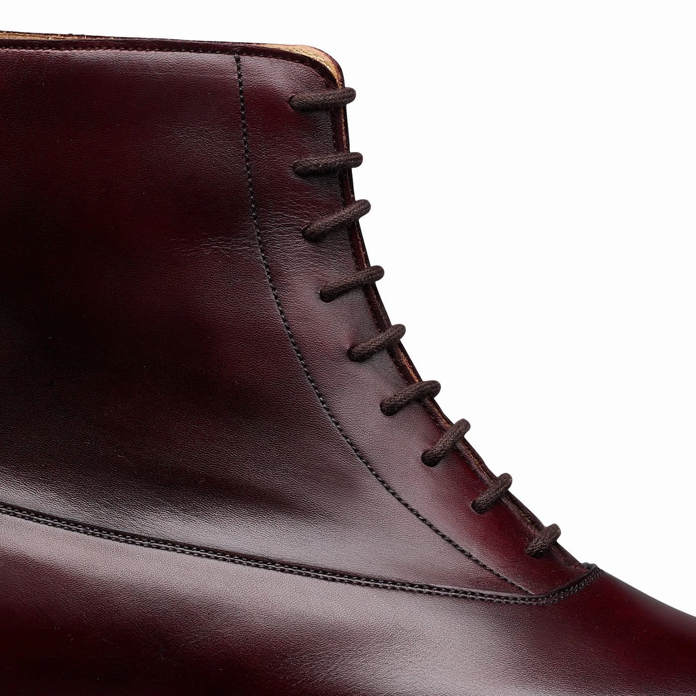 Olivia Burgundy Burnished Calf Western Ride Smooth Texture