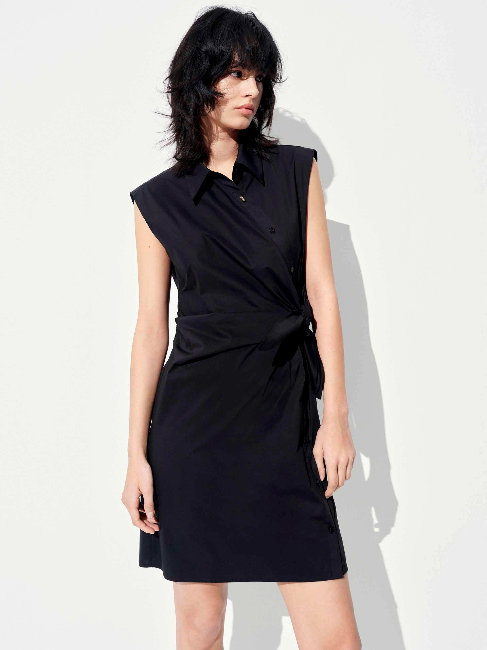 Waisted Sleeveless Dress Classic Tailoring Trendy Design