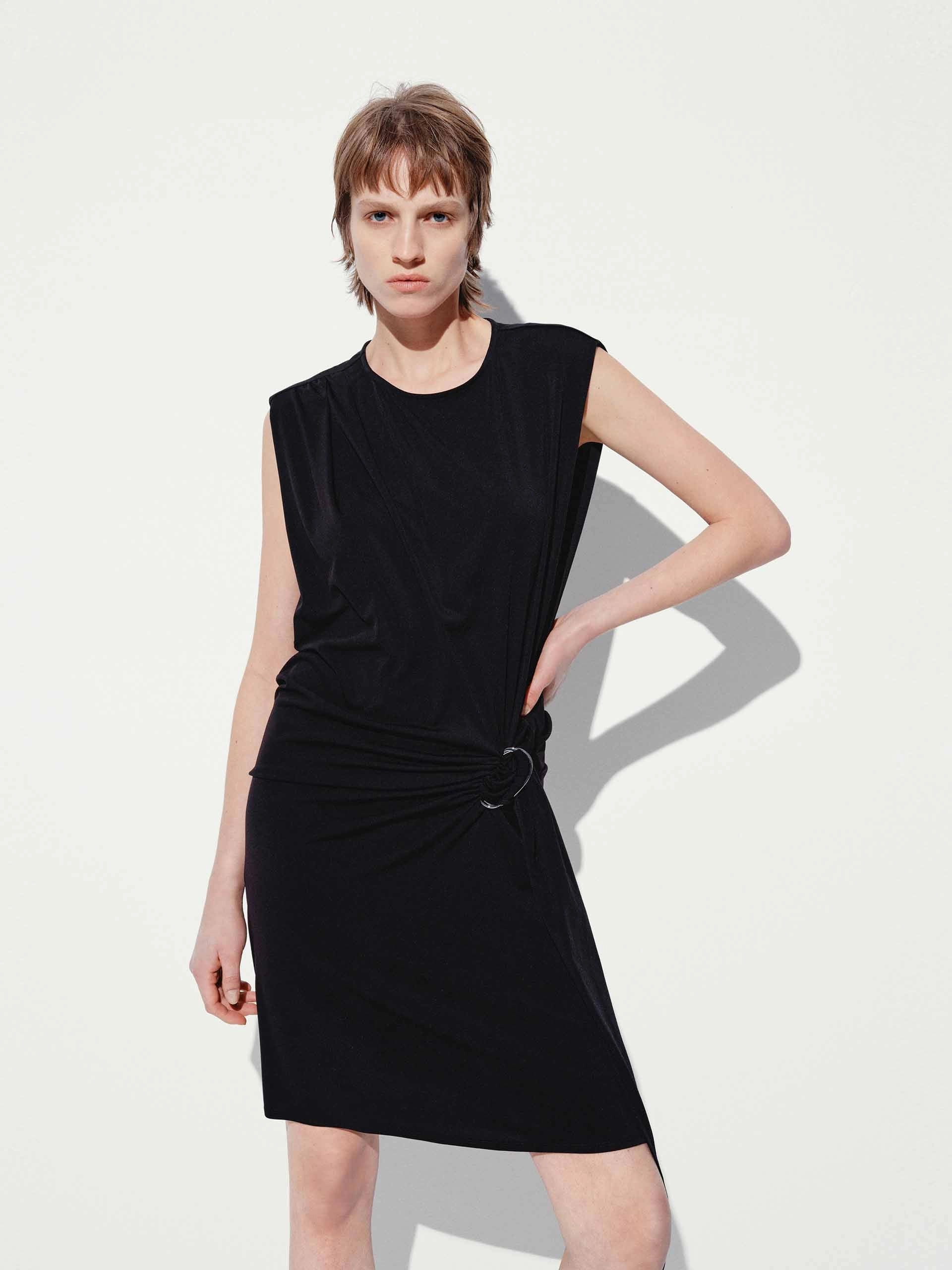 Waisted Sleeveless Mini Dress Autumn Essential