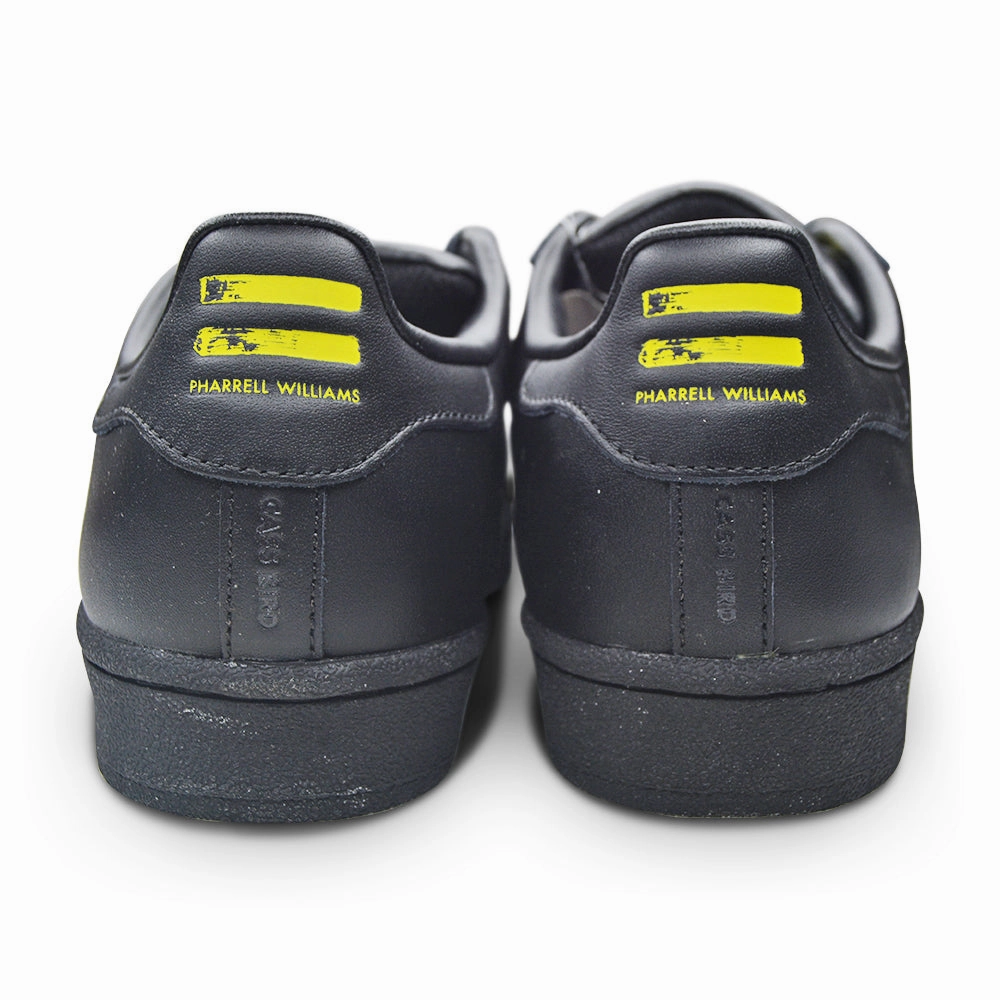 Impact Dispersing Structure Adidas Superstar Pharrell Supersh - S83360 - Black Yellow Trainers