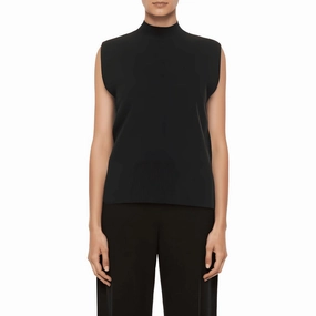 Womens Ribbed Trim  Knit Mock Turtleneck Sweater Modern Knit