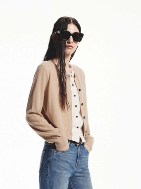 Active Look Layered Detail Wool Cardigan