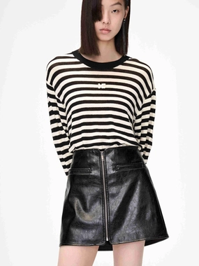 Striped Loose Fit Sweater Thermal Regulation Fabric SoftKnit