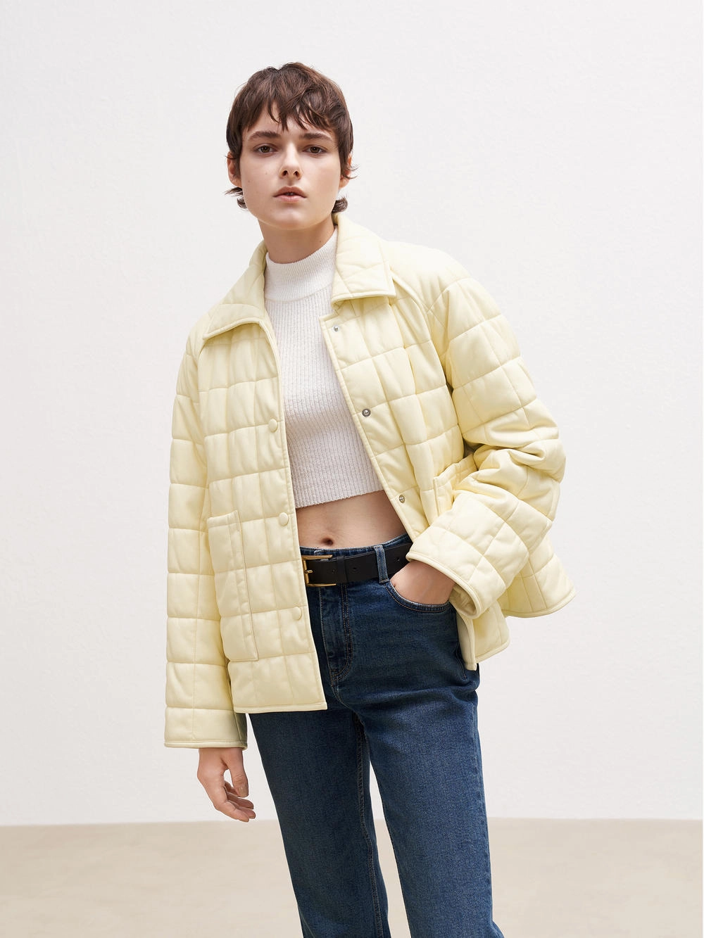 Faux Leather Cropped Jacket Street Fashion