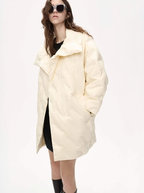 Noise Free Fabric Turtleneck Shell Down Jacket