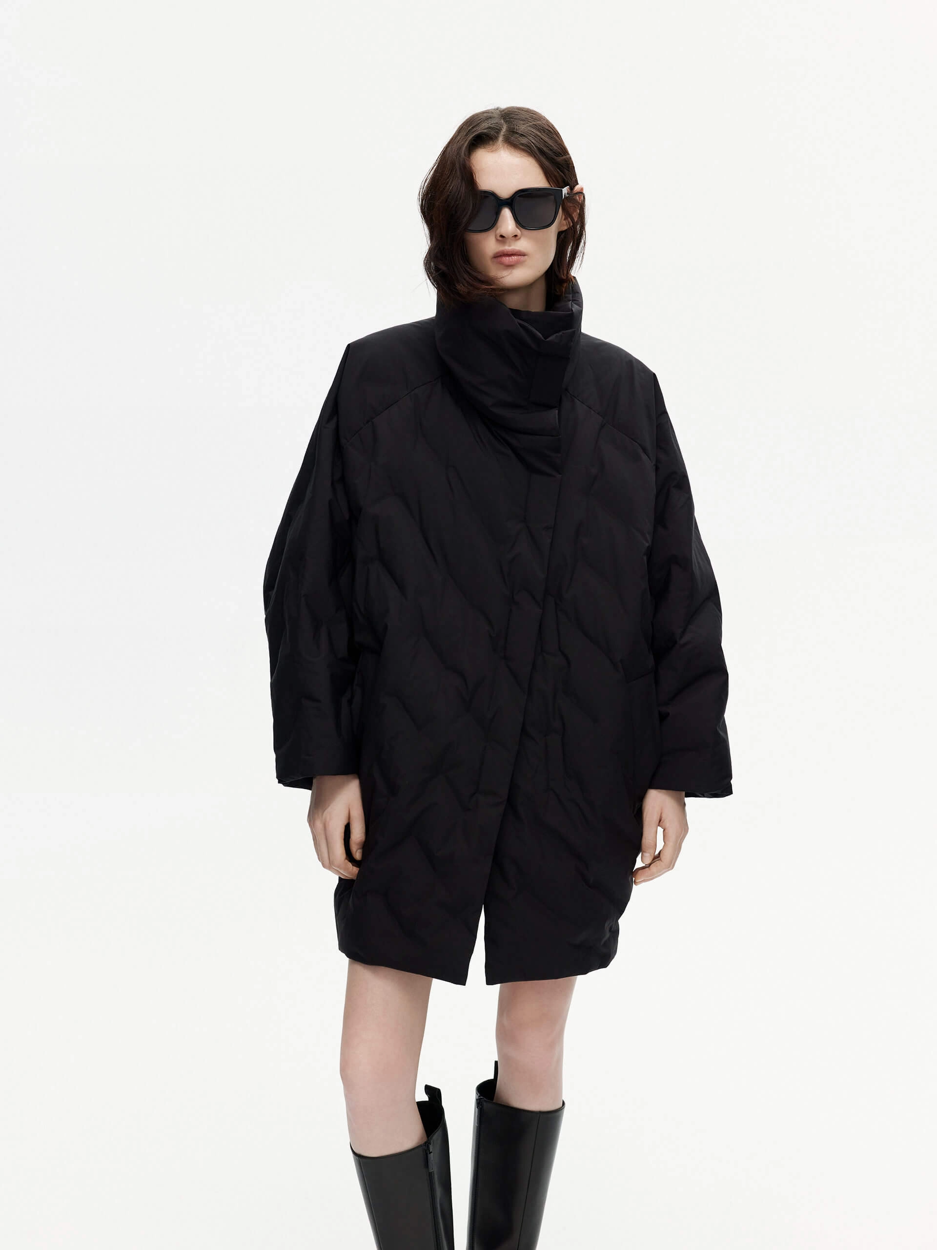 Turtleneck Shell Down Jacket All Day Comfort slim cut