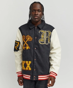 Quilted Stitching Master Key Varsity Jacket