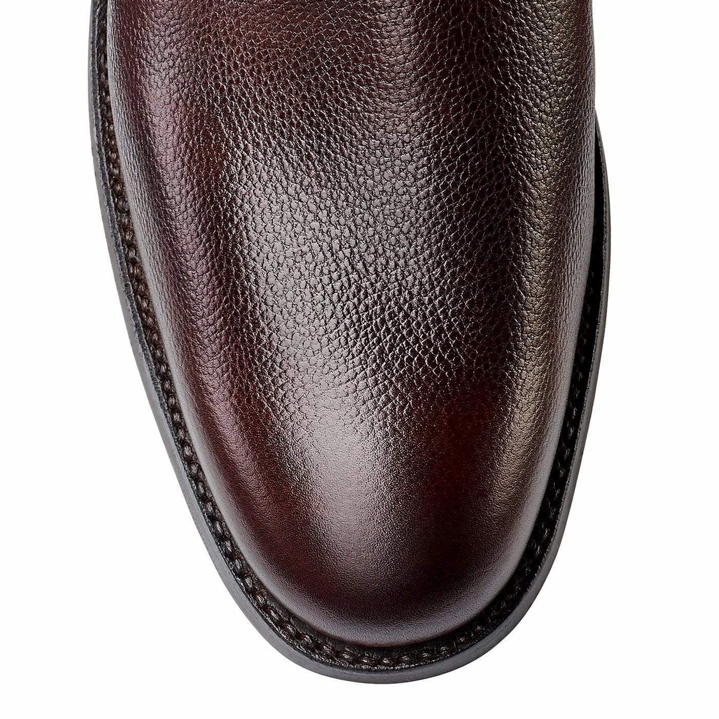 Chukka Dark Brown Pebble Grain Breathable Material Reinforced Heel Counter