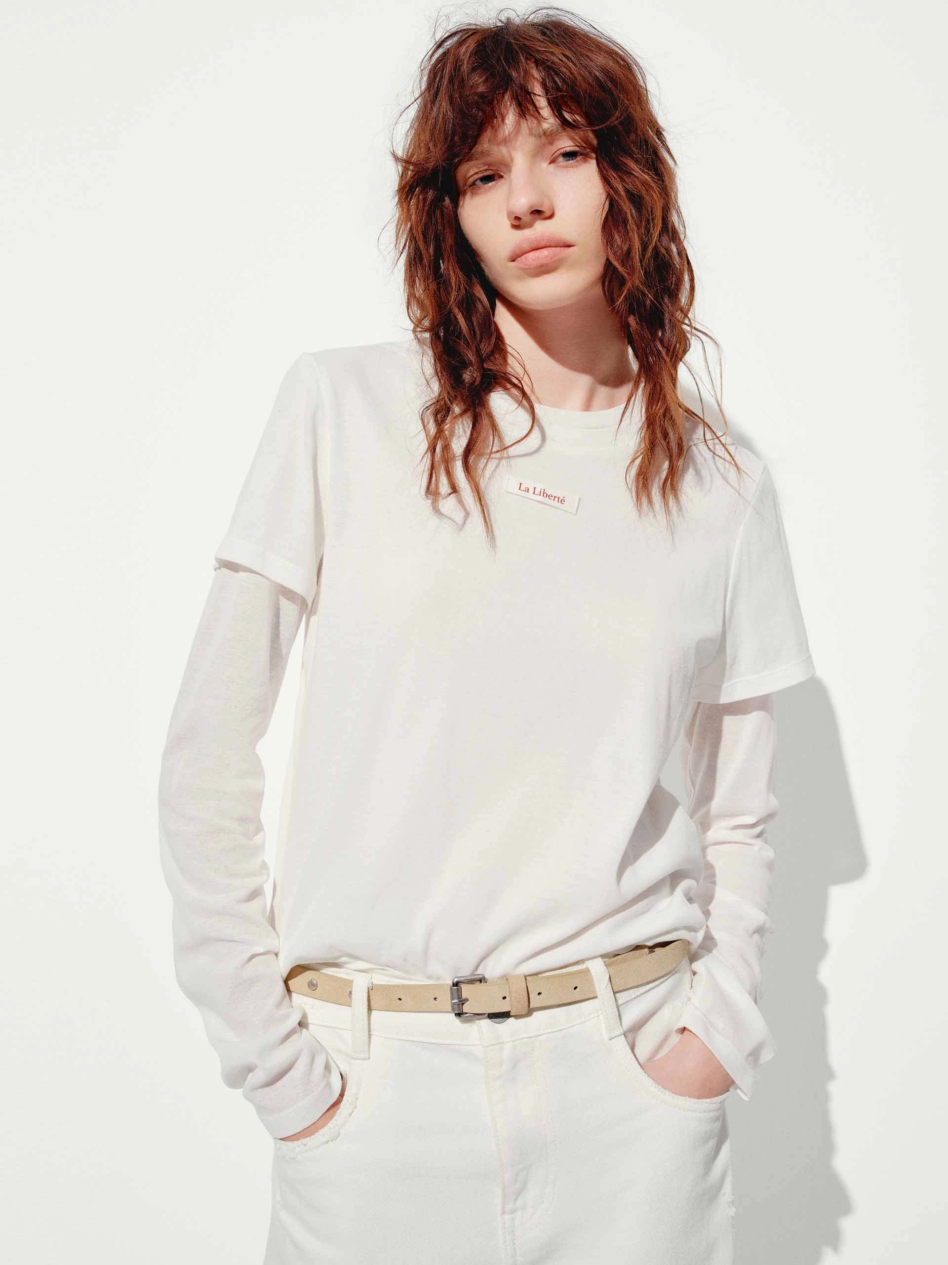 NeutralTonesCollection Two Piece Cotton T-shirt