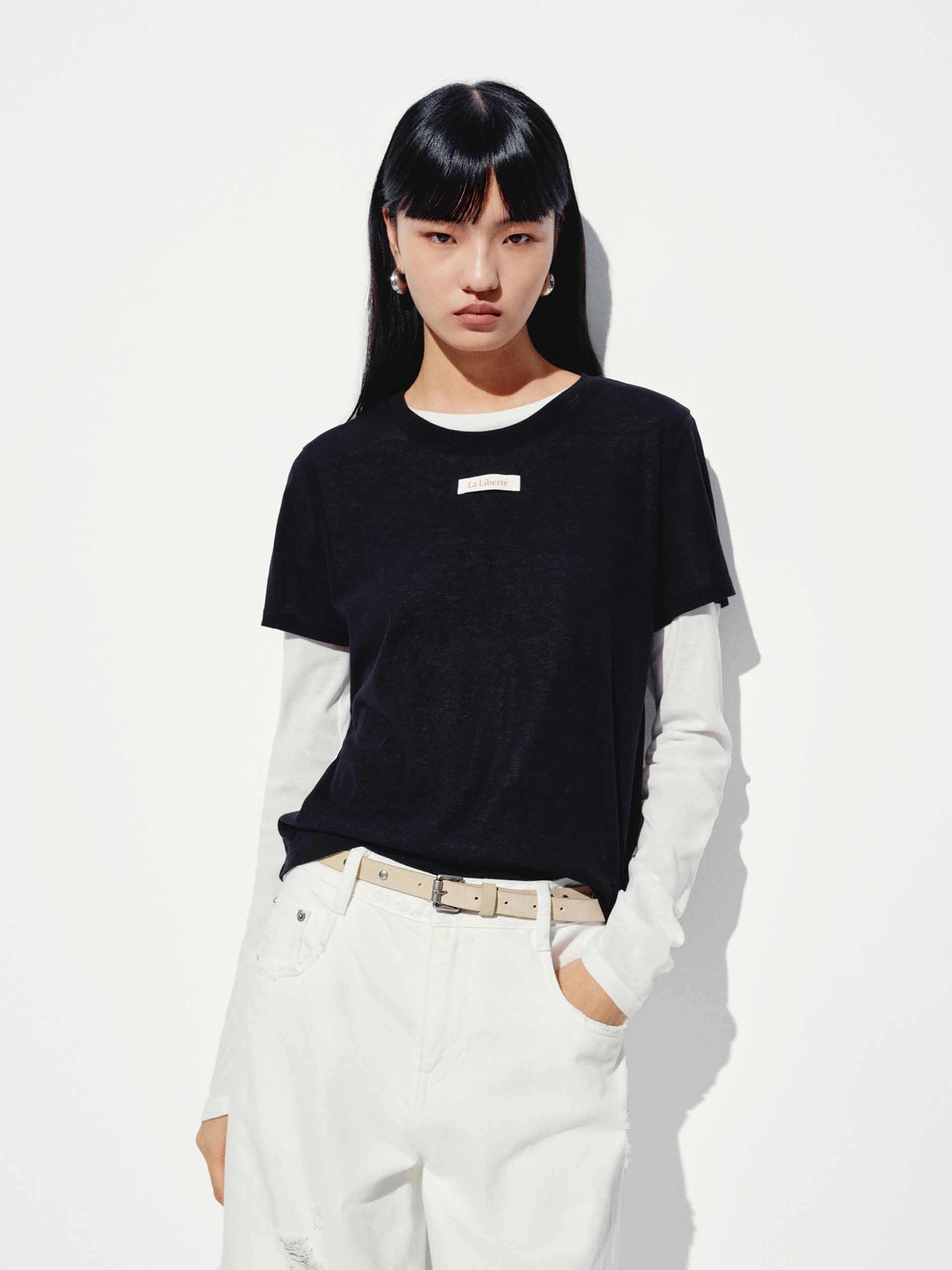 Cozy Layering Two Piece Cotton T-shirt