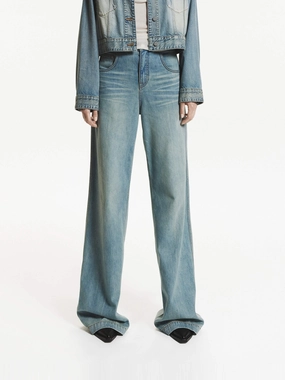 Reliable Fit Whisker Detail Straight Jeans