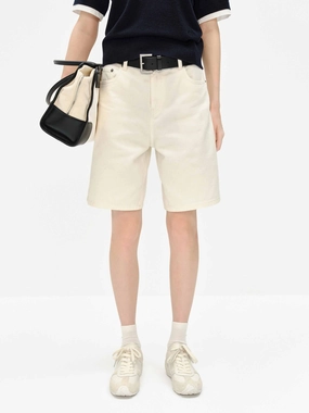 All Weather Comfort White Denim Shorts
