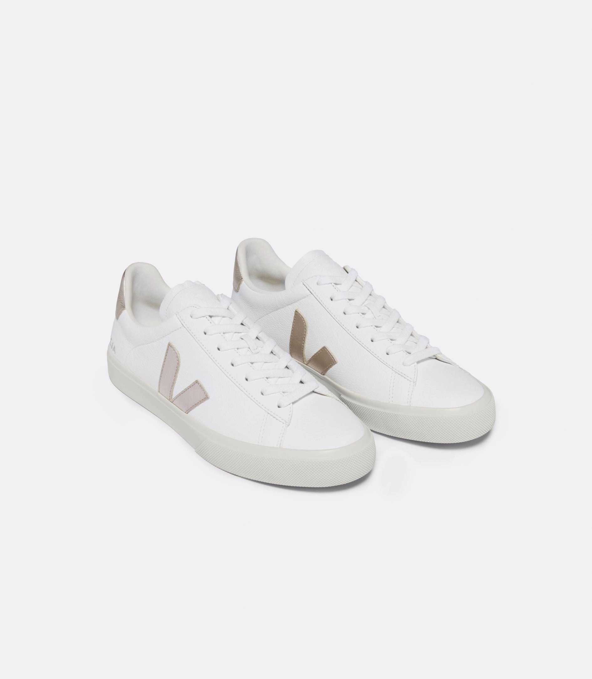White Platine Chromefree Leather Sneakers (women) Weekend Look