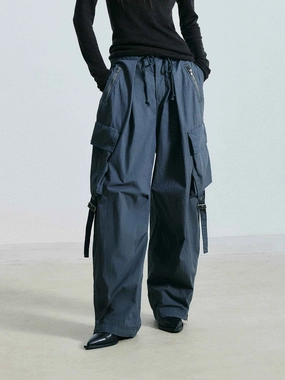 Wide Leg Cargo Pants Easy Wear Stain Repellent Coating