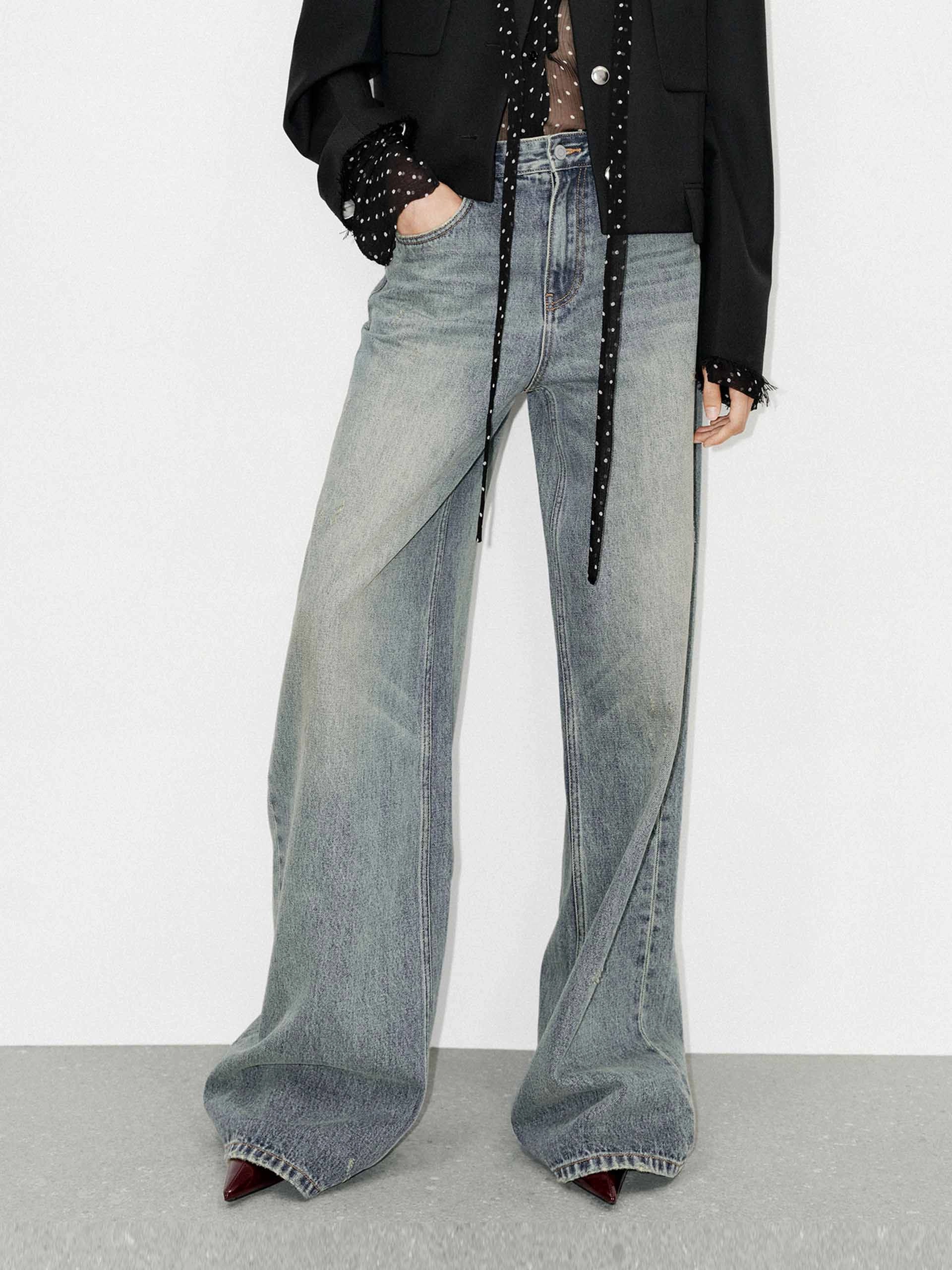 Suitable Outfit Wide Leg Cotton Jeans