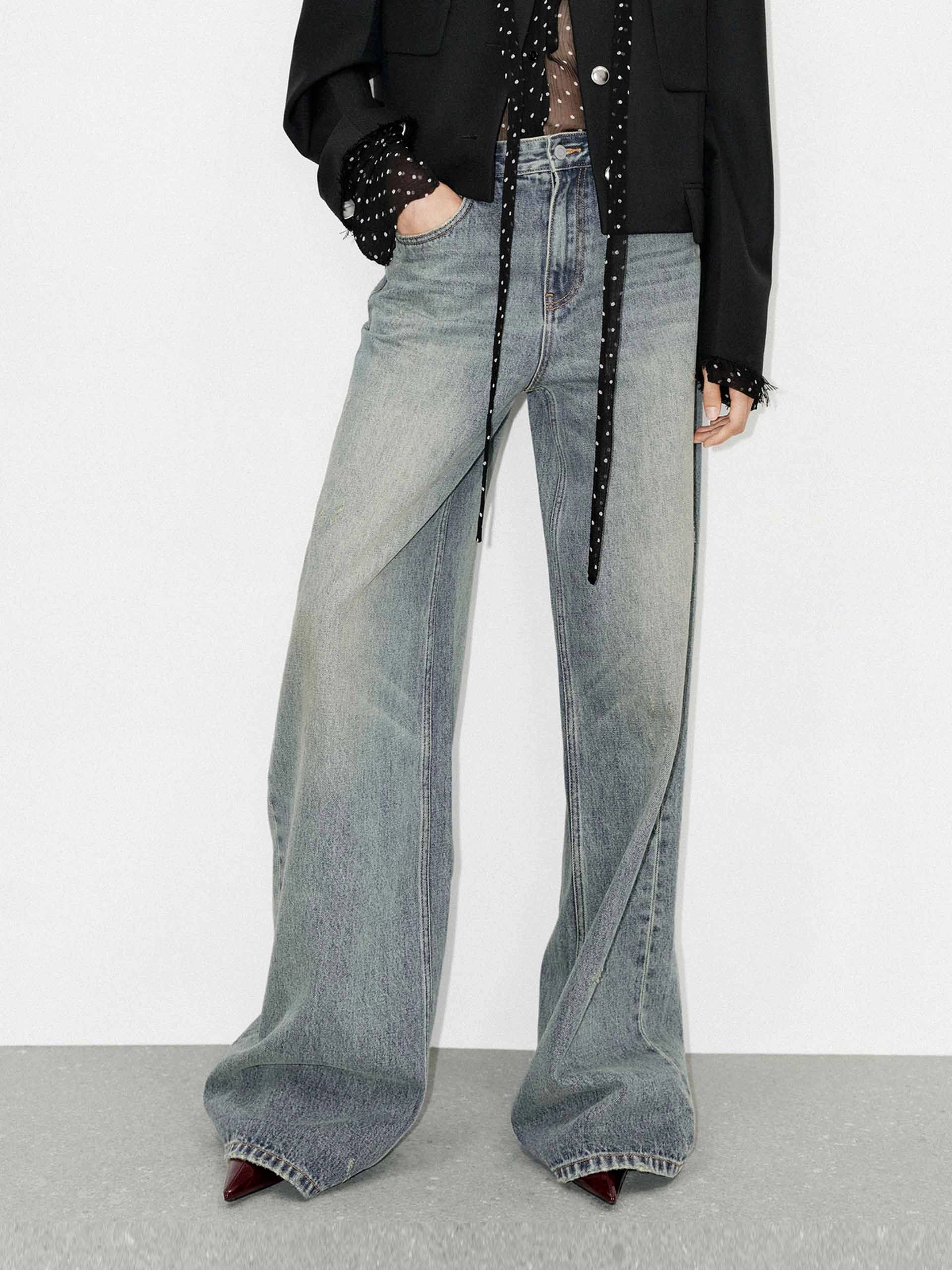 Wide Leg Cotton Jeans Winter Fashion