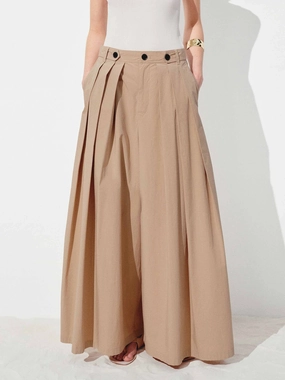 Wide Leg Pleated Trousers Urban Look