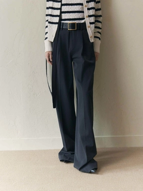 Wide Leg Tailored Pants Performance Layer Body Movement