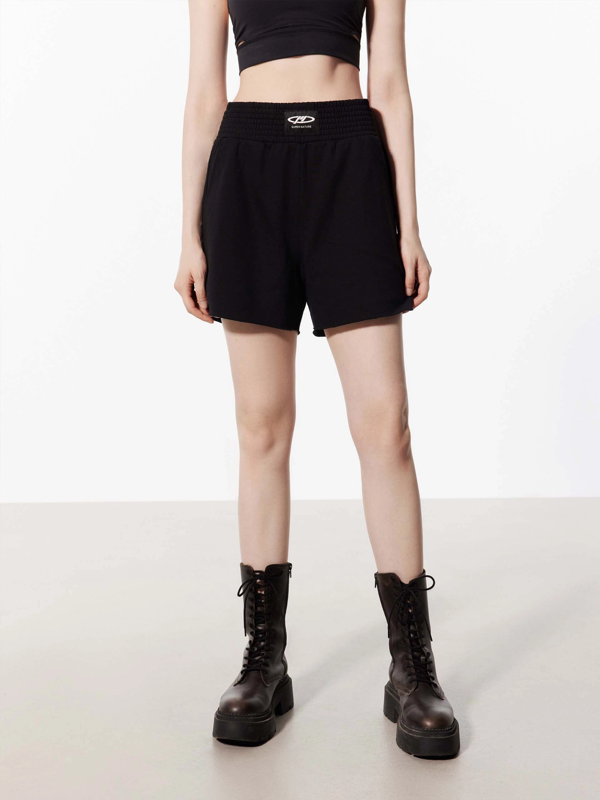 Wide Waistband Casual Shorts Bootcut shape