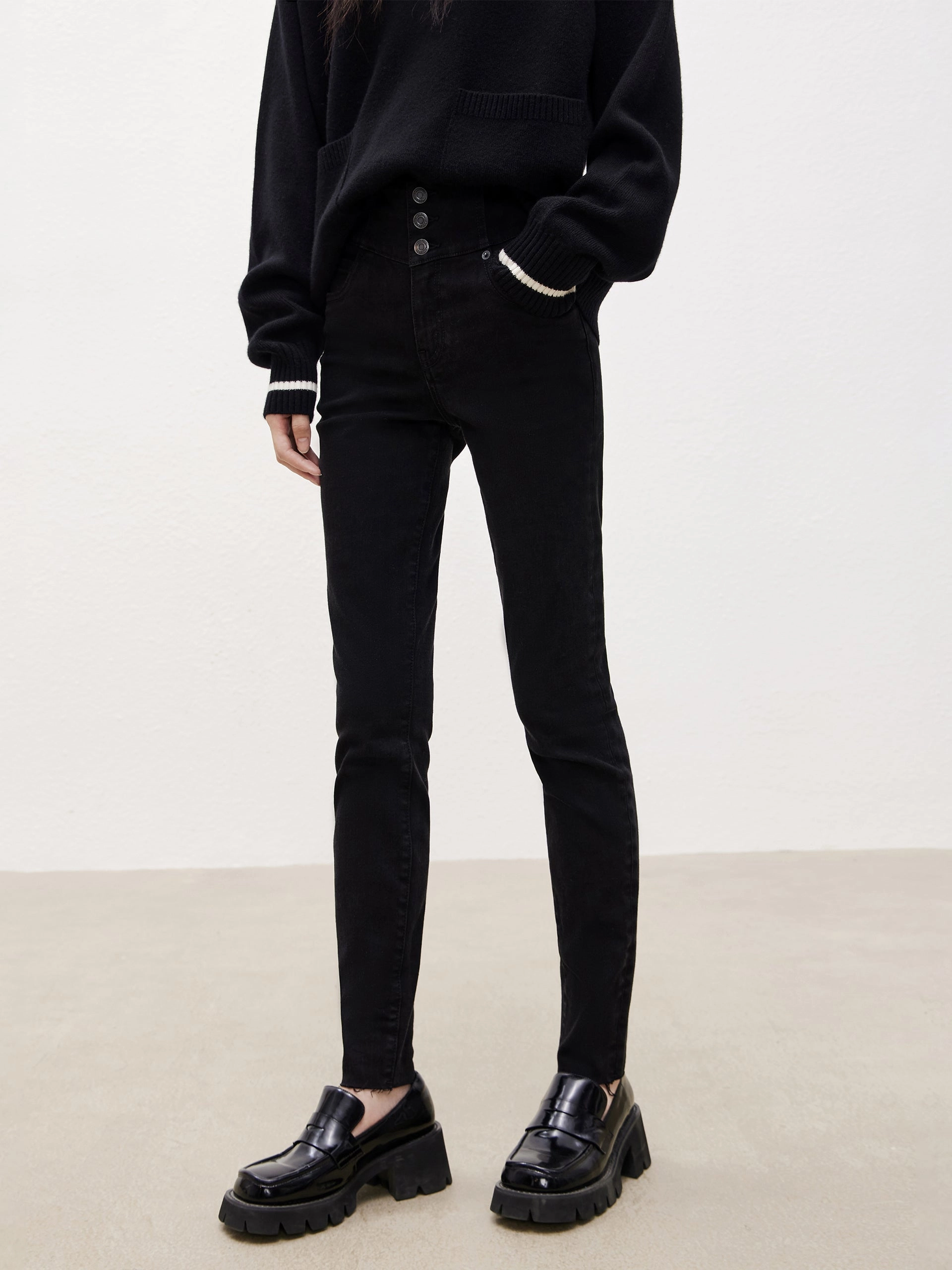 Wide Waistband Jeans in Skinny Motion Ease