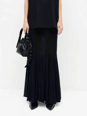 Mermaid Hem Maxi Skirt Compact Pack Breathable back panel