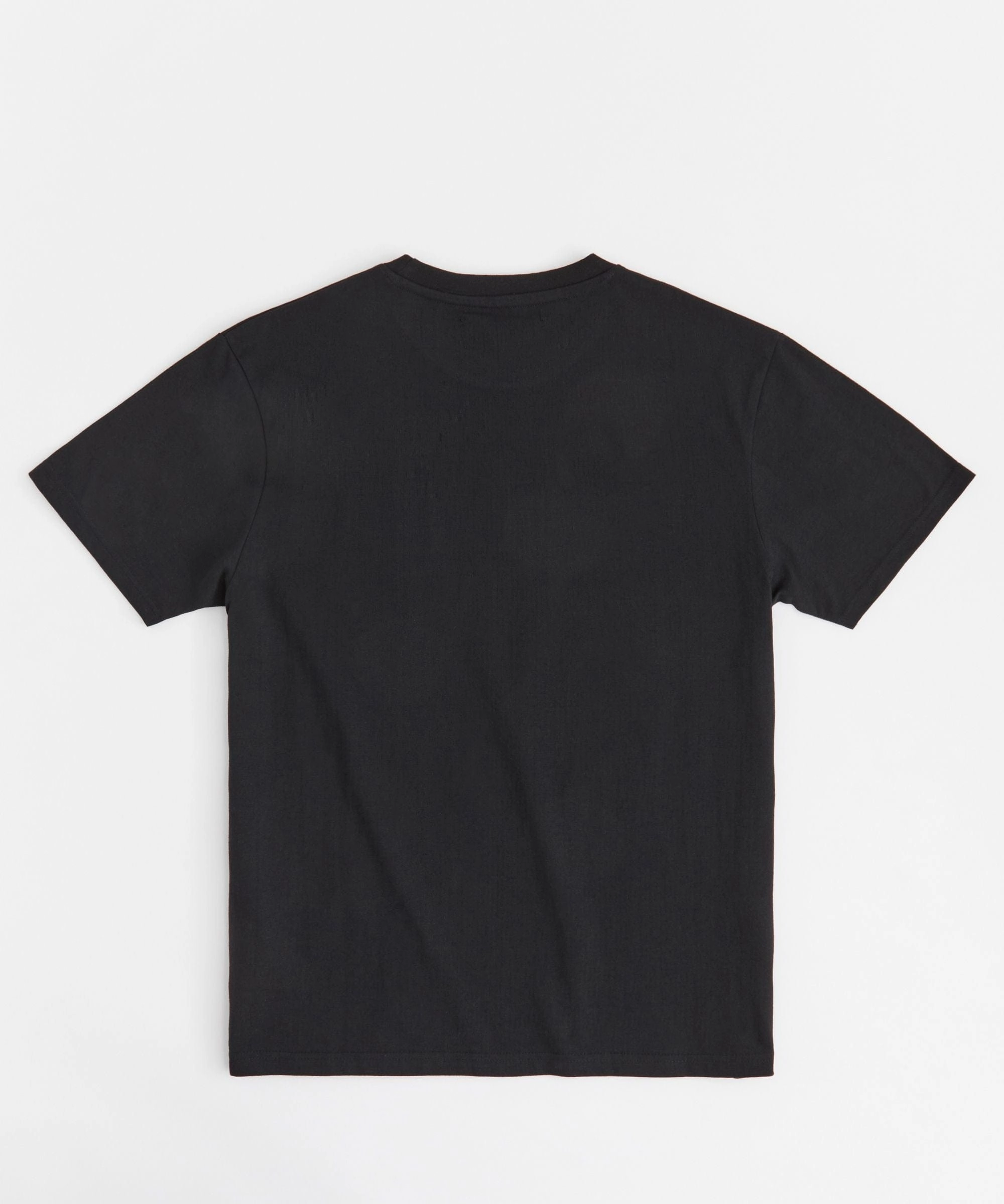 DropShoulderConstruction Minimalist Cuff Narcos Wolf Short Sleeve Tee - Black