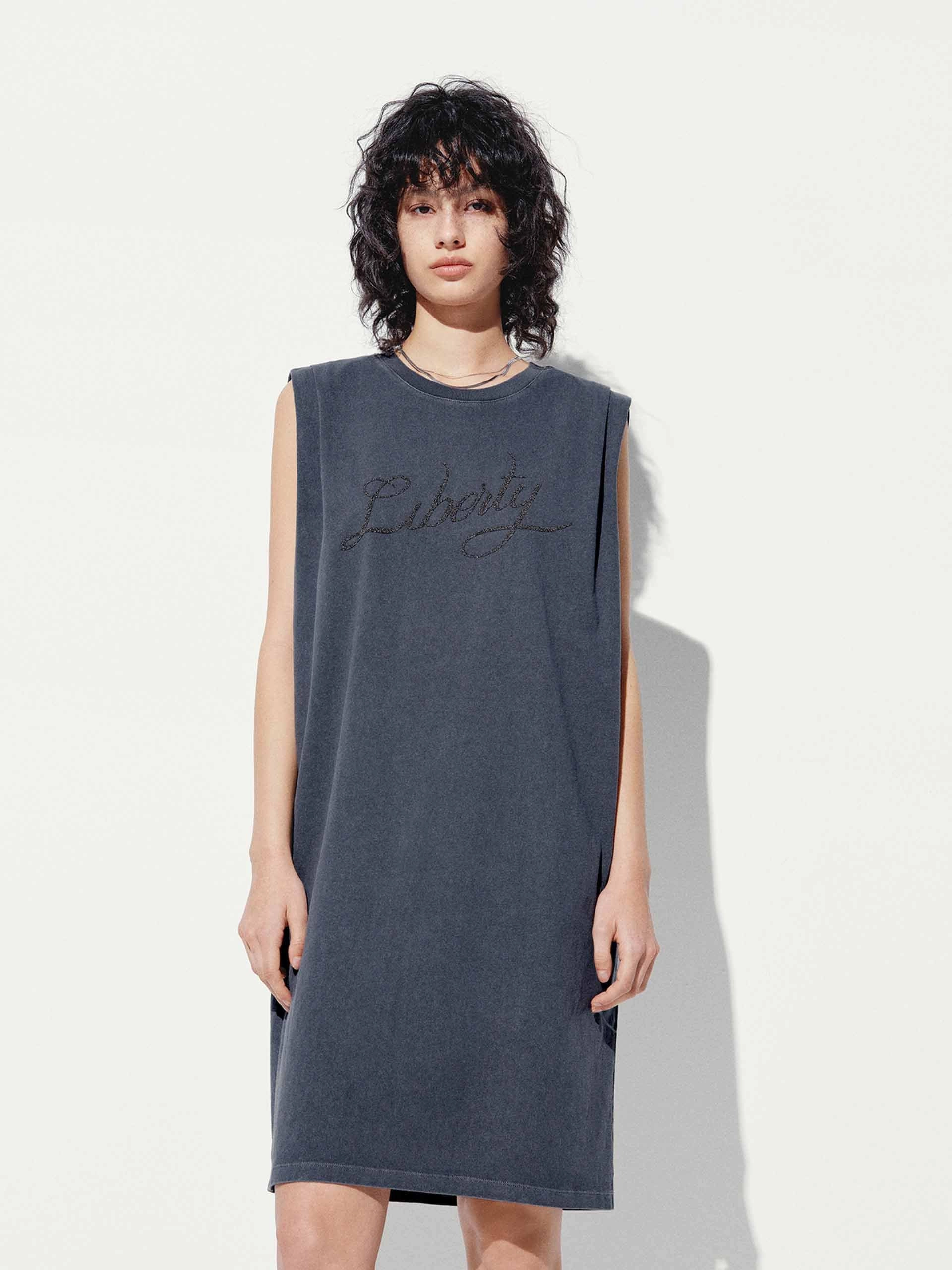 Pose Sweet Sleeveless Cotton Dress